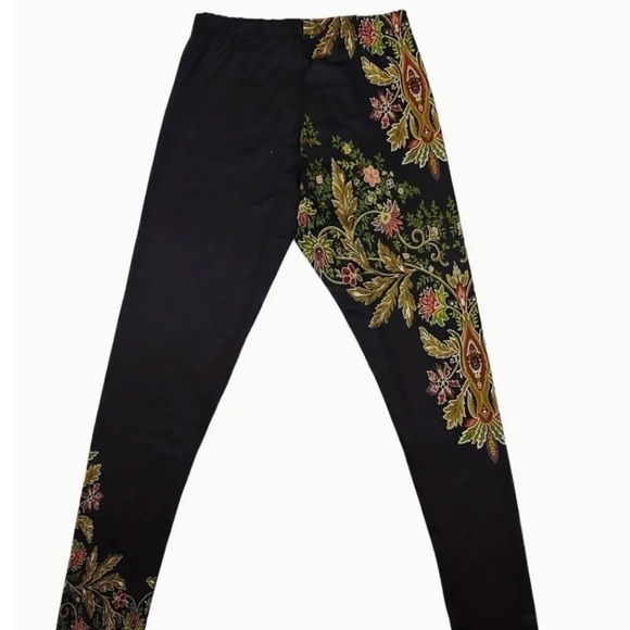 Floral pink skinny leggings - Picture 2 of 4